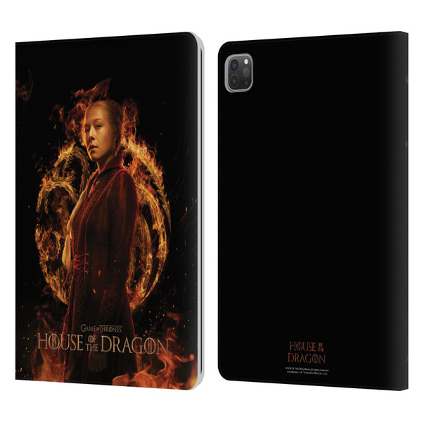 House Of The Dragon: Television Series Key Art Rhaenyra Leather Book Wallet Case Cover For Apple iPad Pro 11 2020 / 2021 / 2022
