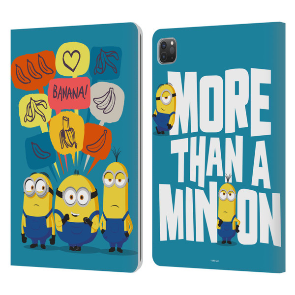 Minions Rise of Gru(2021) Graphics Speech Bubbles Leather Book Wallet Case Cover For Apple iPad Pro 11 2020 / 2021 / 2022