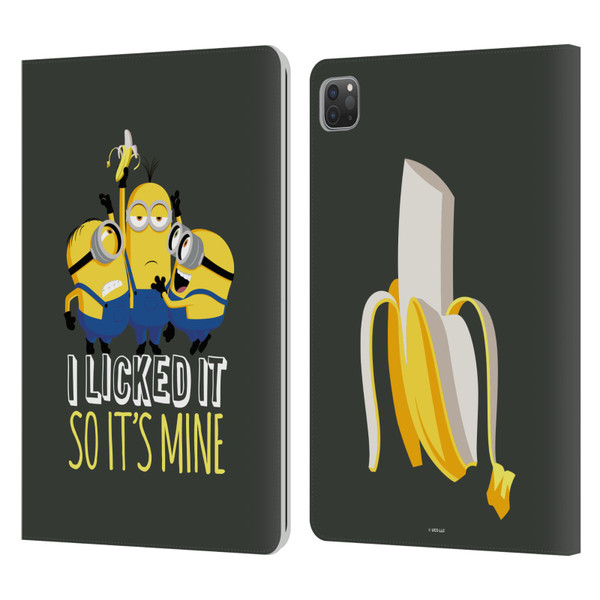 Minions Rise of Gru(2021) Humor Banana Leather Book Wallet Case Cover For Apple iPad Pro 11 2020 / 2021 / 2022