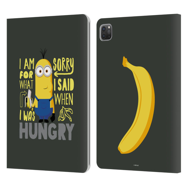 Minions Rise of Gru(2021) Humor Hungry Leather Book Wallet Case Cover For Apple iPad Pro 11 2020 / 2021 / 2022