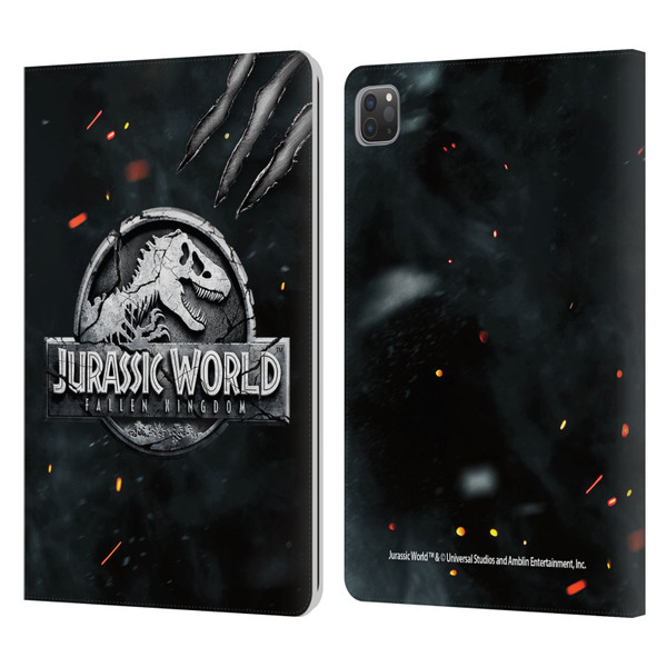 Jurassic World Fallen Kingdom Logo Dinosaur Claw Leather Book Wallet Case Cover For Apple iPad Pro 11 2020 / 2021 / 2022