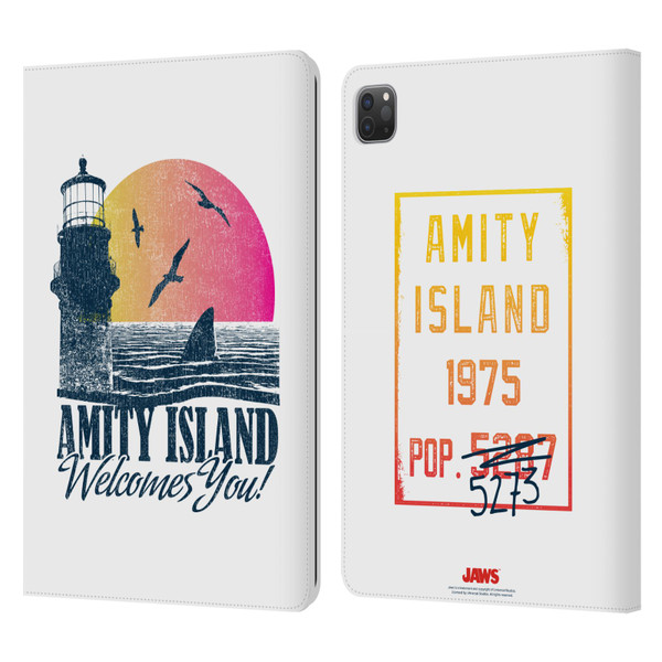 Jaws I Key Art Amity Island Leather Book Wallet Case Cover For Apple iPad Pro 11 2020 / 2021 / 2022
