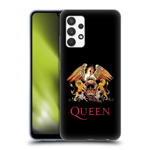 Queen Key Art Crest Soft Gel Case for Samsung Galaxy A32 (2021)