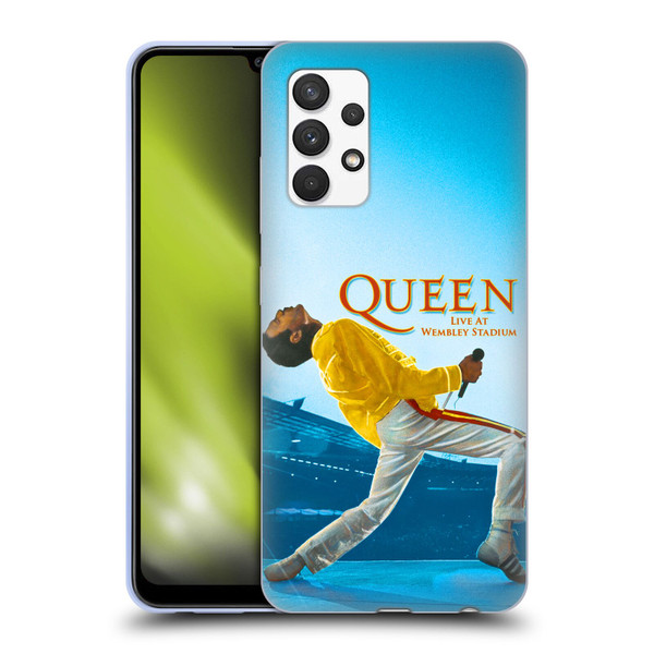 Queen Key Art Freddie Mercury Live At Wembley Soft Gel Case for Samsung Galaxy A32 (2021)