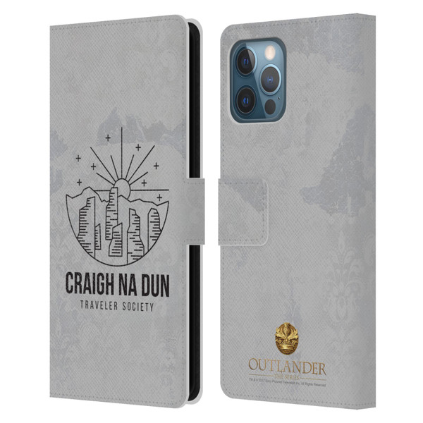 Outlander Graphics Craigh Na Dun Leather Book Wallet Case Cover For Apple iPhone 12 Pro Max