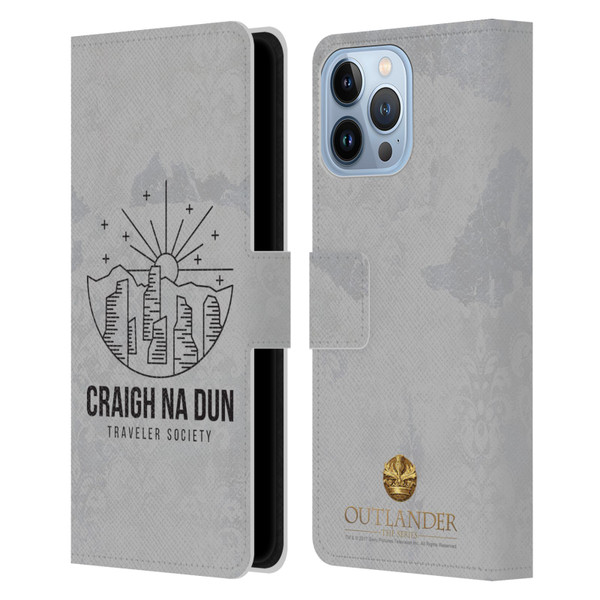 Outlander Graphics Craigh Na Dun Leather Book Wallet Case Cover For Apple iPhone 13 Pro Max