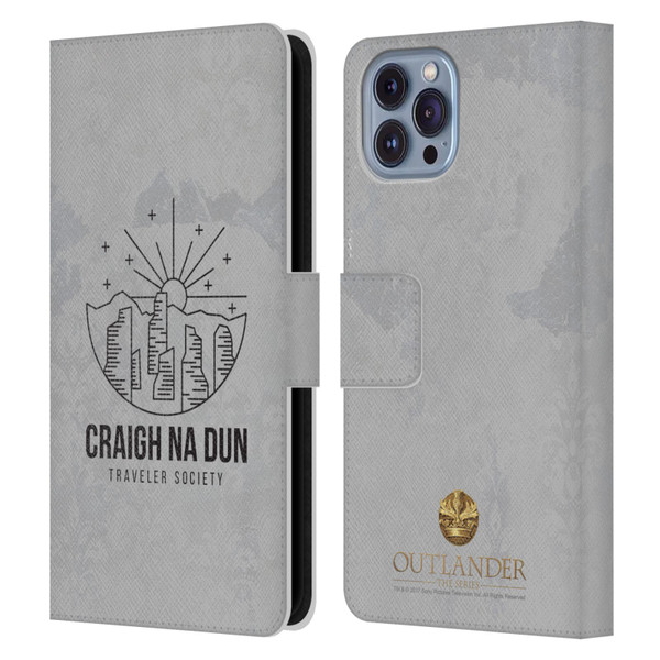 Outlander Graphics Craigh Na Dun Leather Book Wallet Case Cover For Apple iPhone 14