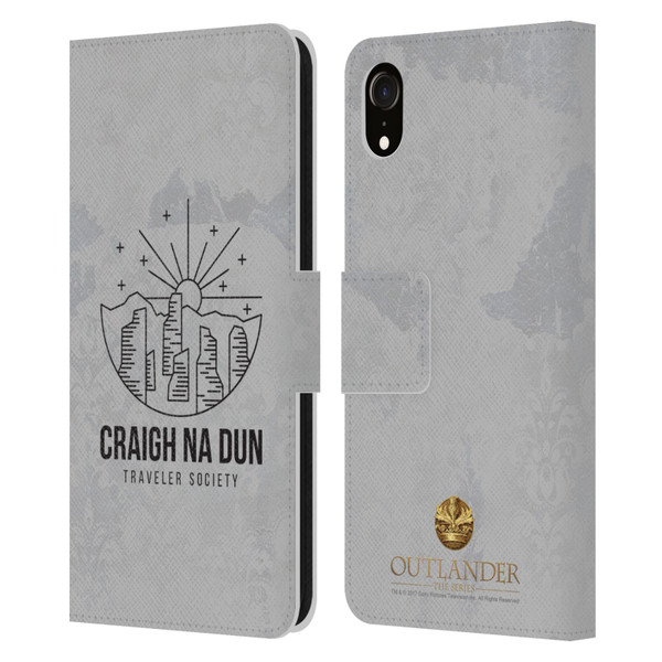 Outlander Graphics Craigh Na Dun Leather Book Wallet Case Cover For Apple iPhone XR