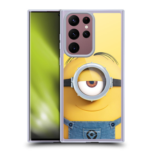 Despicable Me Full Face Minions Stuart Soft Gel Case for Samsung Galaxy S22 Ultra 5G