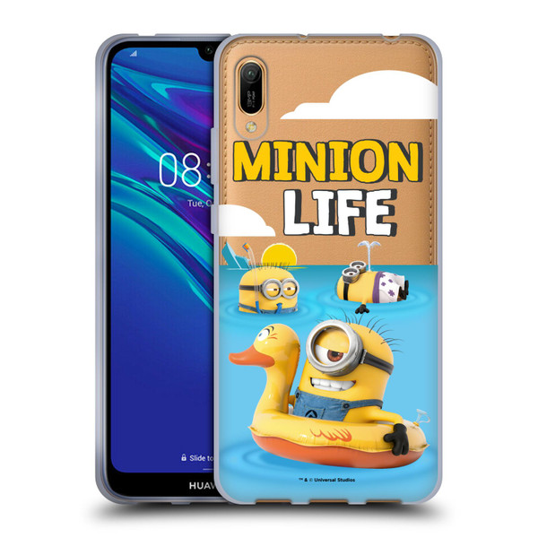 Despicable Me Funny Minions Beach Life Soft Gel Case for Huawei Y6 Pro (2019)