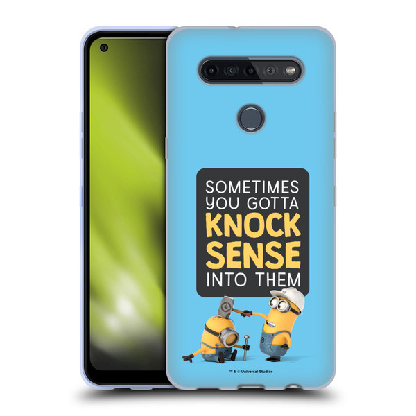 Despicable Me Funny Minions Knock Sense Soft Gel Case for LG K51S