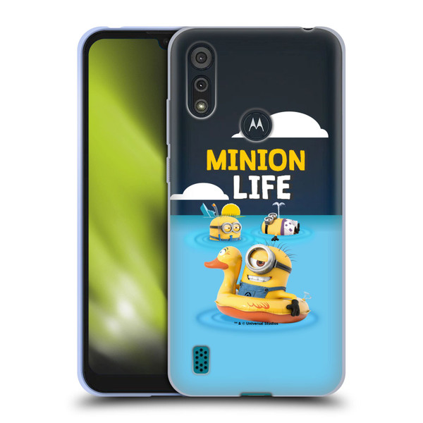Despicable Me Funny Minions Beach Life Soft Gel Case for Motorola Moto E6s (2020)