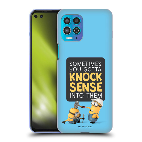 Despicable Me Funny Minions Knock Sense Soft Gel Case for Motorola Moto G100