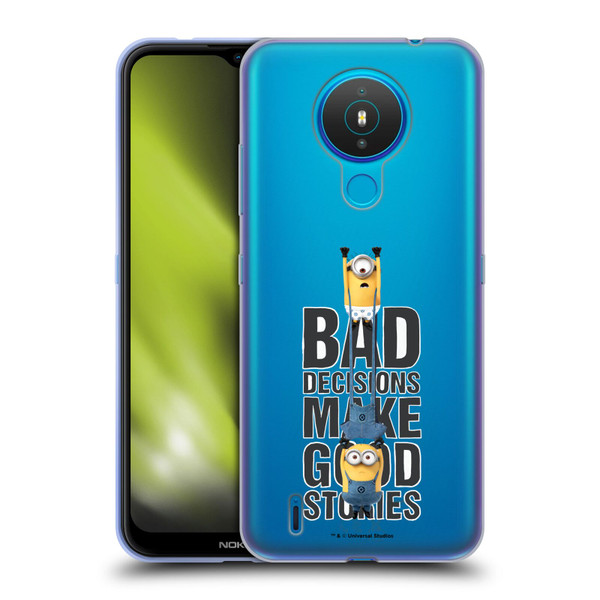 Despicable Me Funny Minions Bad Decisions Soft Gel Case for Nokia 1.4