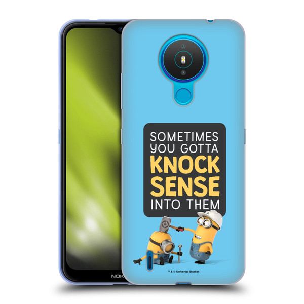 Despicable Me Funny Minions Knock Sense Soft Gel Case for Nokia 1.4
