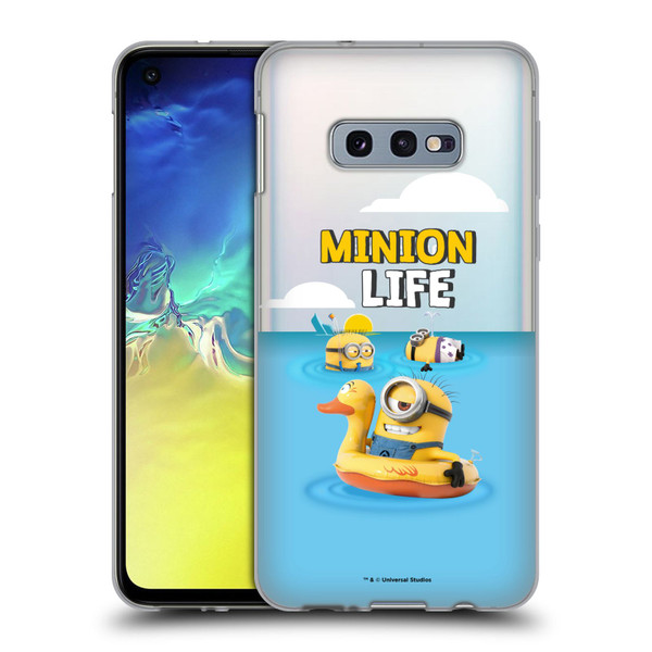 Despicable Me Funny Minions Beach Life Soft Gel Case for Samsung Galaxy S10e
