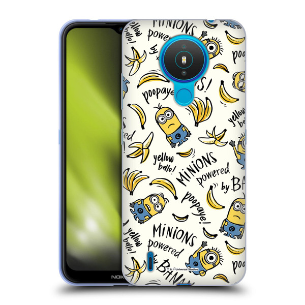 Despicable Me Minion Graphics Banana Doodle Pattern Soft Gel Case for Nokia 1.4