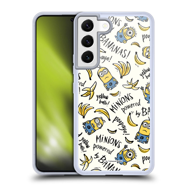 Despicable Me Minion Graphics Banana Doodle Pattern Soft Gel Case for Samsung Galaxy S22 5G