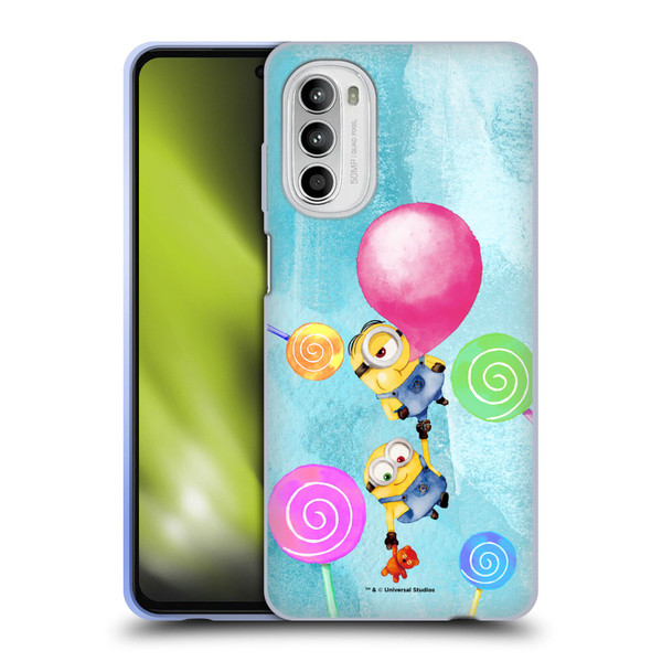 Despicable Me Watercolour Minions Bob And Stuart Bubble Soft Gel Case for Motorola Moto G52