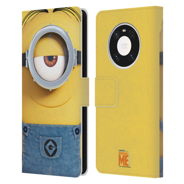 Despicable Me Full Face Minions Stuart Leather Book Wallet Case Cover For Huawei Mate 40 Pro 5G