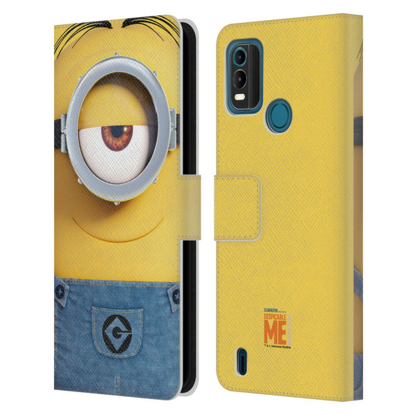 Despicable Me Full Face Minions Stuart Leather Book Wallet Case Cover For Nokia G11 Plus