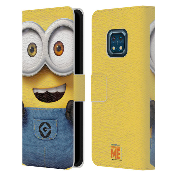 Despicable Me Full Face Minions Bob Leather Book Wallet Case Cover For Nokia XR20