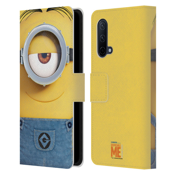 Despicable Me Full Face Minions Stuart Leather Book Wallet Case Cover For OnePlus Nord CE 5G