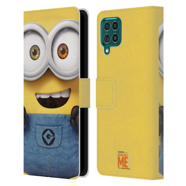 Despicable Me Full Face Minions Bob Leather Book Wallet Case Cover For Samsung Galaxy F62 (2021)