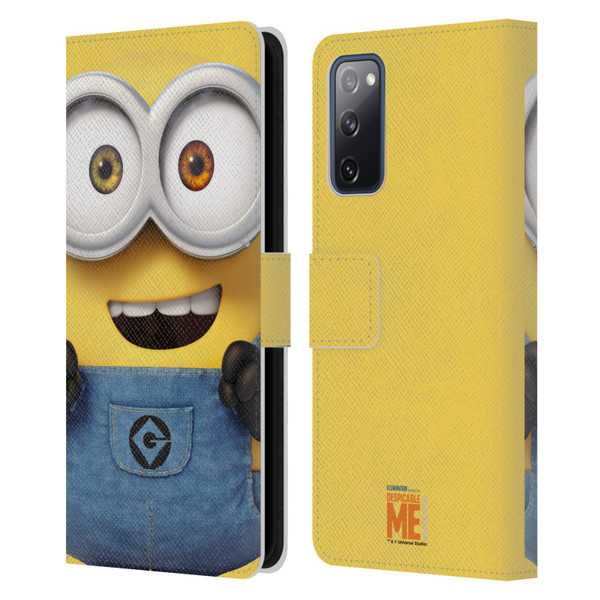 Despicable Me Full Face Minions Bob Leather Book Wallet Case Cover For Samsung Galaxy S20 FE / 5G