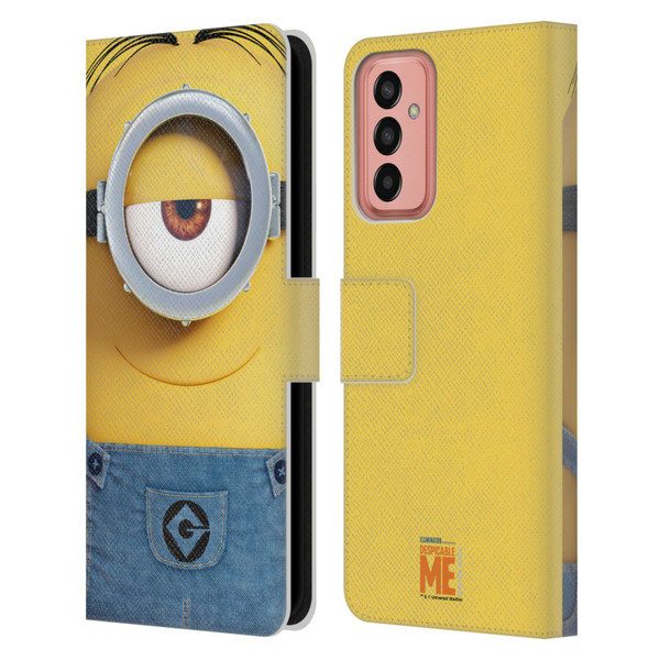 Despicable Me Full Face Minions Stuart Leather Book Wallet Case Cover For Samsung Galaxy M13 (2022)