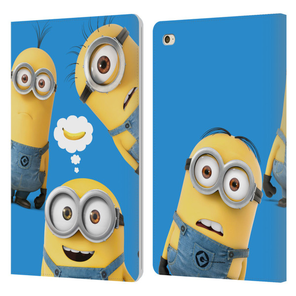 Despicable Me Funny Minions Banana Leather Book Wallet Case Cover For Apple iPad mini 4