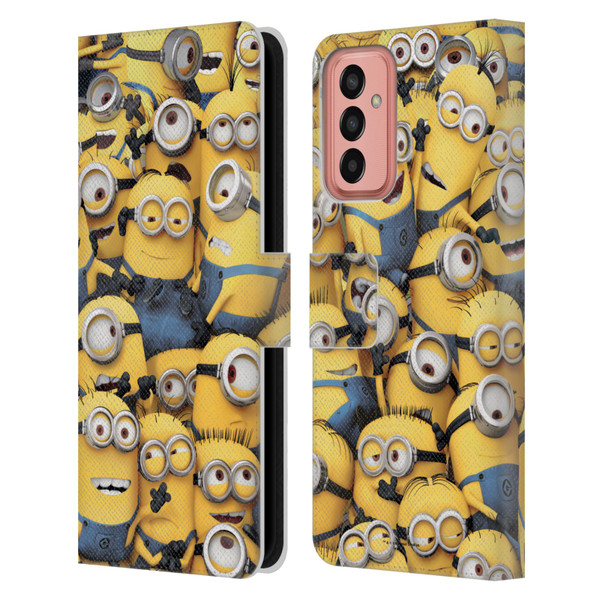 Despicable Me Funny Minions Pattern Leather Book Wallet Case Cover For Samsung Galaxy M13 (2022)