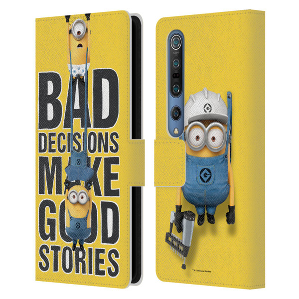 Despicable Me Funny Minions Bad Decisions Leather Book Wallet Case Cover For Xiaomi Mi 10 5G / Mi 10 Pro 5G