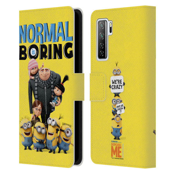 Despicable Me Gru's Family Minions Leather Book Wallet Case Cover For Huawei Nova 7 SE/P40 Lite 5G