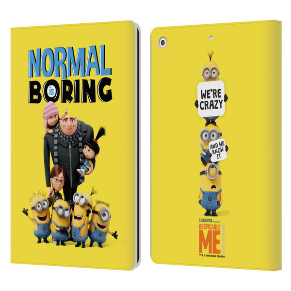 Despicable Me Gru's Family Minions Leather Book Wallet Case Cover For Apple iPad 10.2 2019/2020/2021