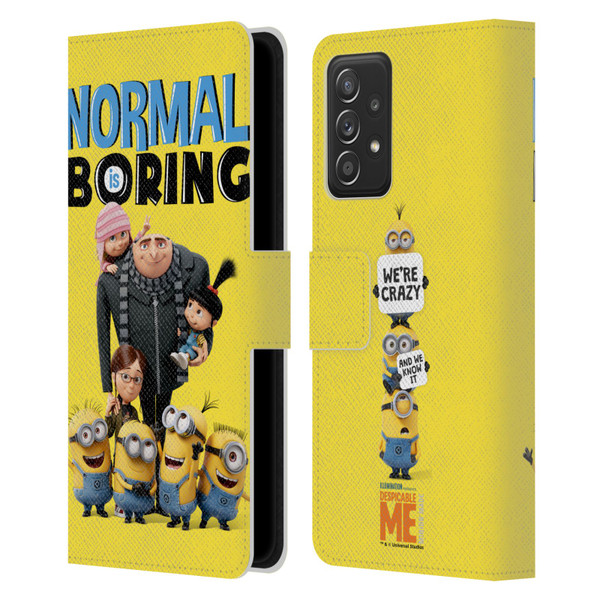 Despicable Me Gru's Family Minions Leather Book Wallet Case Cover For Samsung Galaxy A52 / A52s / 5G (2021)