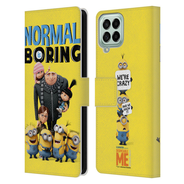 Despicable Me Gru's Family Minions Leather Book Wallet Case Cover For Samsung Galaxy M53 (2022)