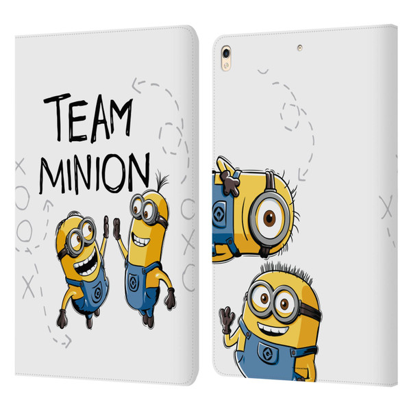 Despicable Me Minion Graphics Team High Five Leather Book Wallet Case Cover For Apple iPad Pro 10.5 (2017)
