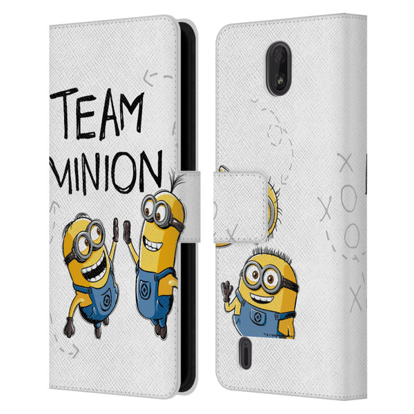 Despicable Me Minion Graphics Team High Five Leather Book Wallet Case Cover For Nokia C01 Plus/C1 2nd Edition