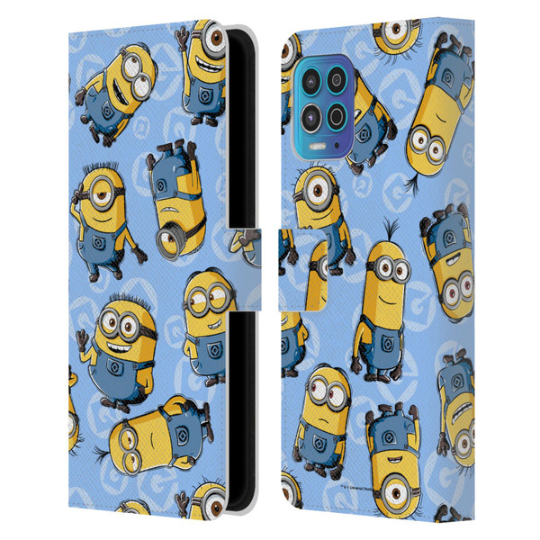 Despicable Me Minion Graphics Character Pattern Leather Book Wallet Case Cover For Motorola Moto G100