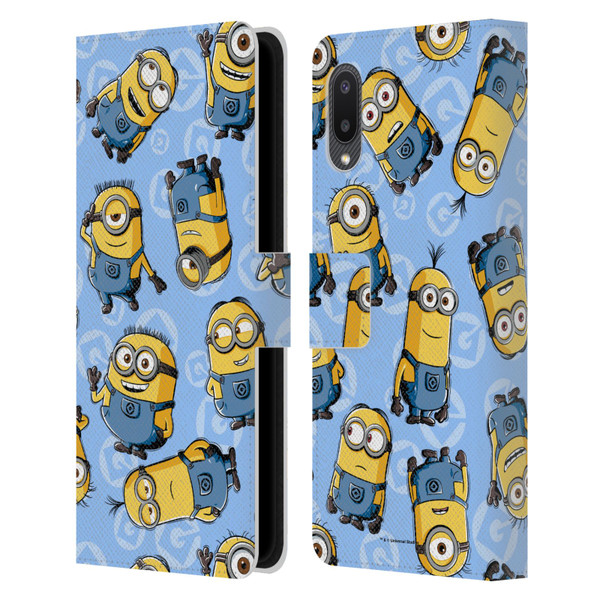 Despicable Me Minion Graphics Character Pattern Leather Book Wallet Case Cover For Samsung Galaxy A02/M02 (2021)