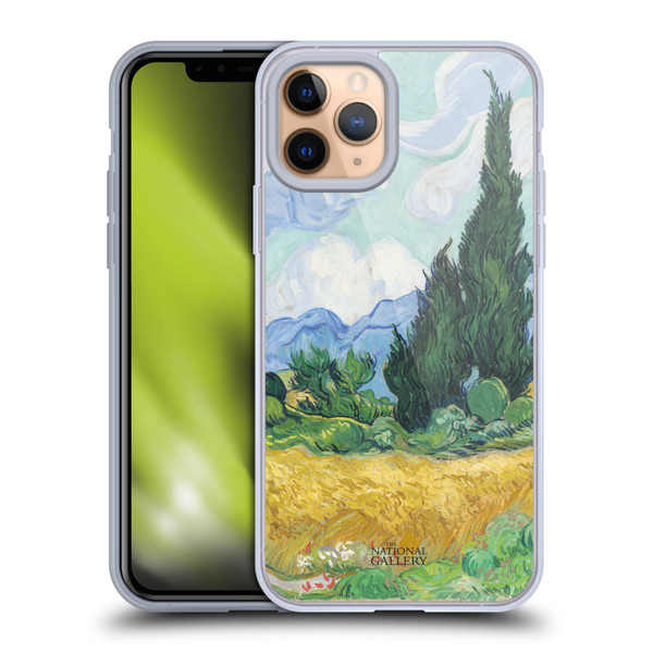 The National Gallery Art A Wheatfield With Cypresses Soft Gel Case for Apple iPhone 11 Pro