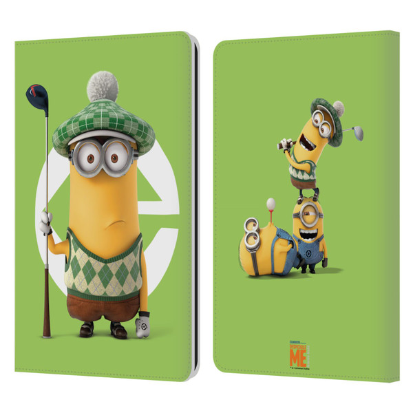 Despicable Me Minions Kevin Golfer Costume Leather Book Wallet Case Cover For Amazon Kindle Paperwhite 1 / 2 / 3