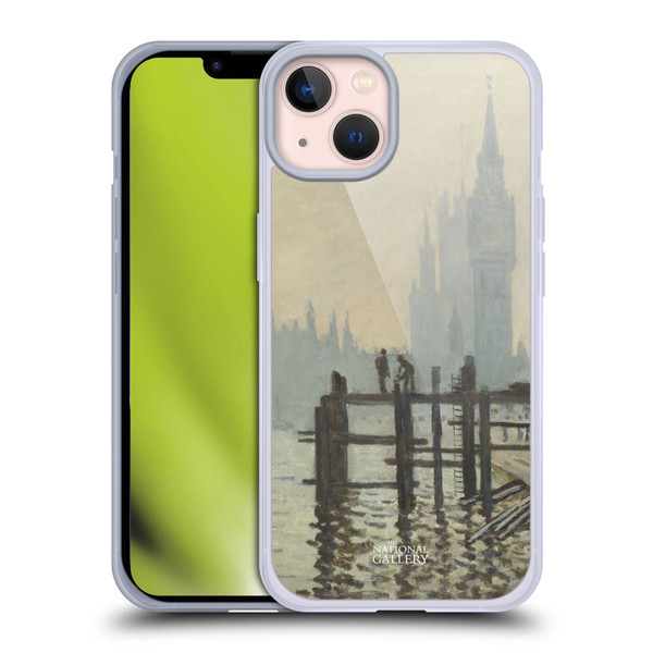 The National Gallery Art Monet Thames Soft Gel Case for Apple iPhone 13