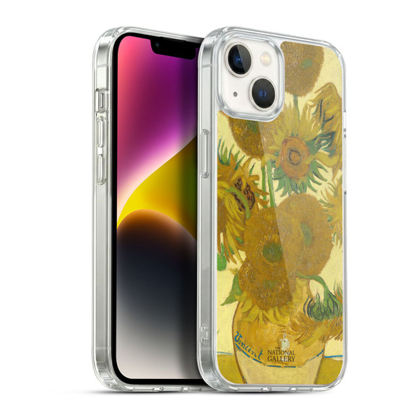 The National Gallery Art Sunflowers Soft Gel Case for Apple iPhone 14 Plus & MagSafe