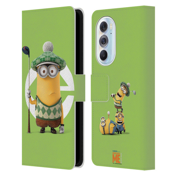 Despicable Me Minions Kevin Golfer Costume Leather Book Wallet Case Cover For Motorola Edge X30