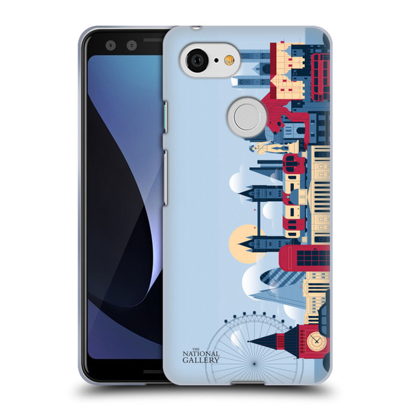 The National Gallery Art London Skyline Soft Gel Case for Google Pixel 3