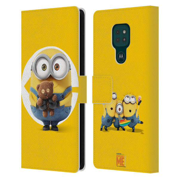 Despicable Me Minions Bob Leather Book Wallet Case Cover For Motorola Moto G9 Play