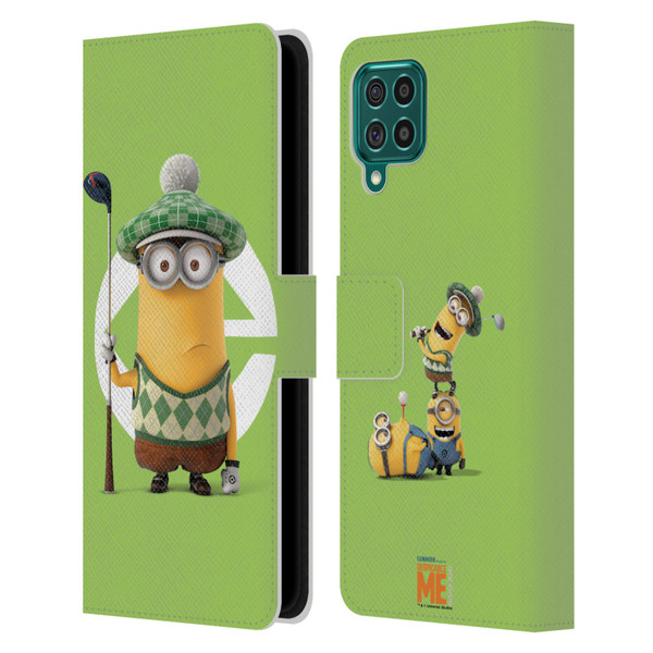 Despicable Me Minions Kevin Golfer Costume Leather Book Wallet Case Cover For Samsung Galaxy F62 (2021)