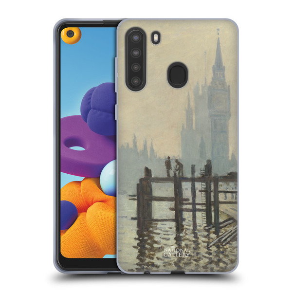 The National Gallery Art Monet Thames Soft Gel Case for Samsung Galaxy A21 (2020)
